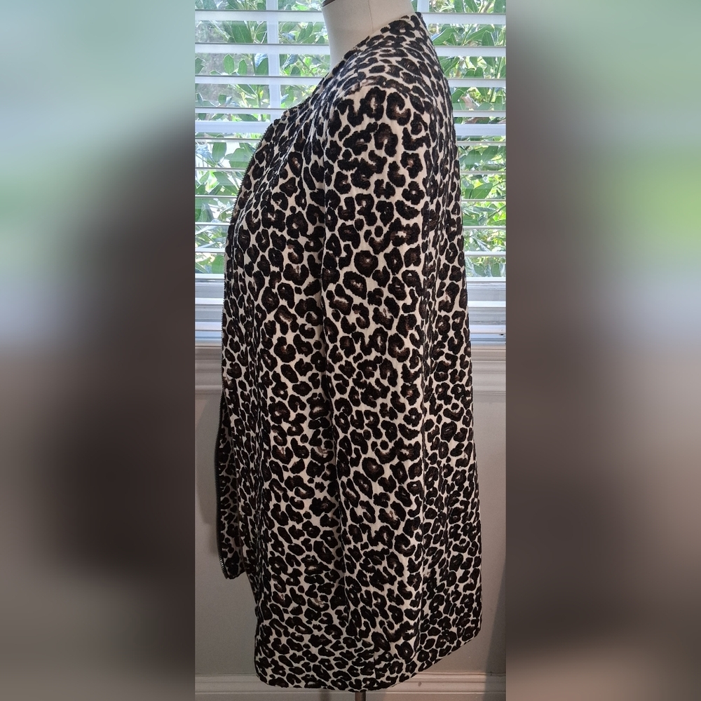 Cupcakes And Casmere Leopard Print 3/4 Length Jacket Sz S NWOT - Picture 3 of 10